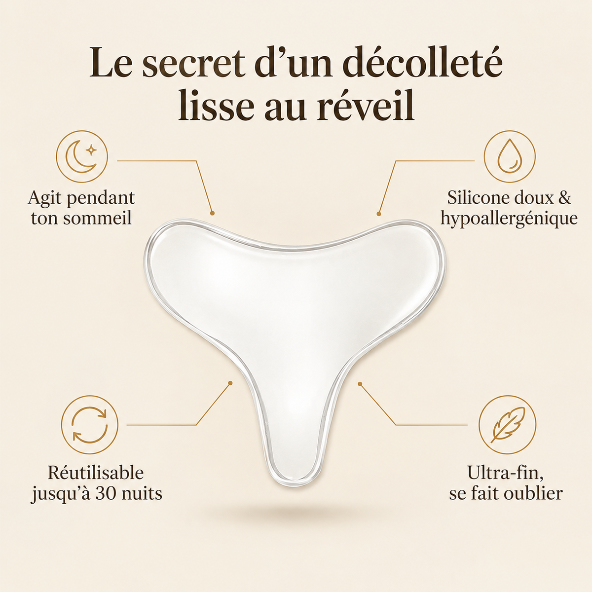 Bénéfices du patch silicone pour un décolleté lisse